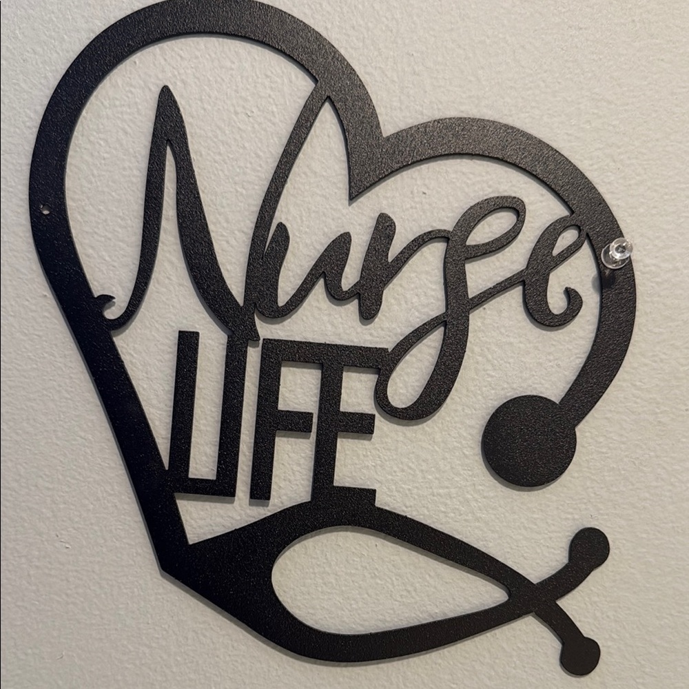 Black Heart Nurse Life Wall Decor